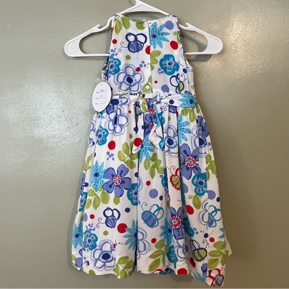 Sarah Louise England Girls Floral Lined Boho Perl’s Sleeveless Dress Size 4 NWT - Picture 3 of 15